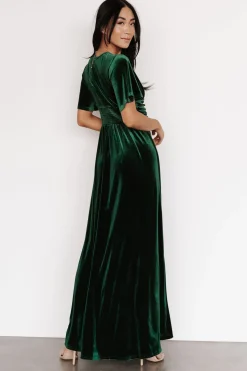 Sale Baltic Born Berenice Velvet Maxi Dress | Emerald