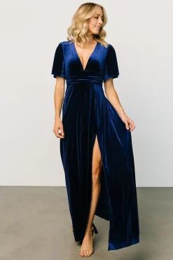 Sale Baltic Born Berenice Velvet Maxi Dress | Navy