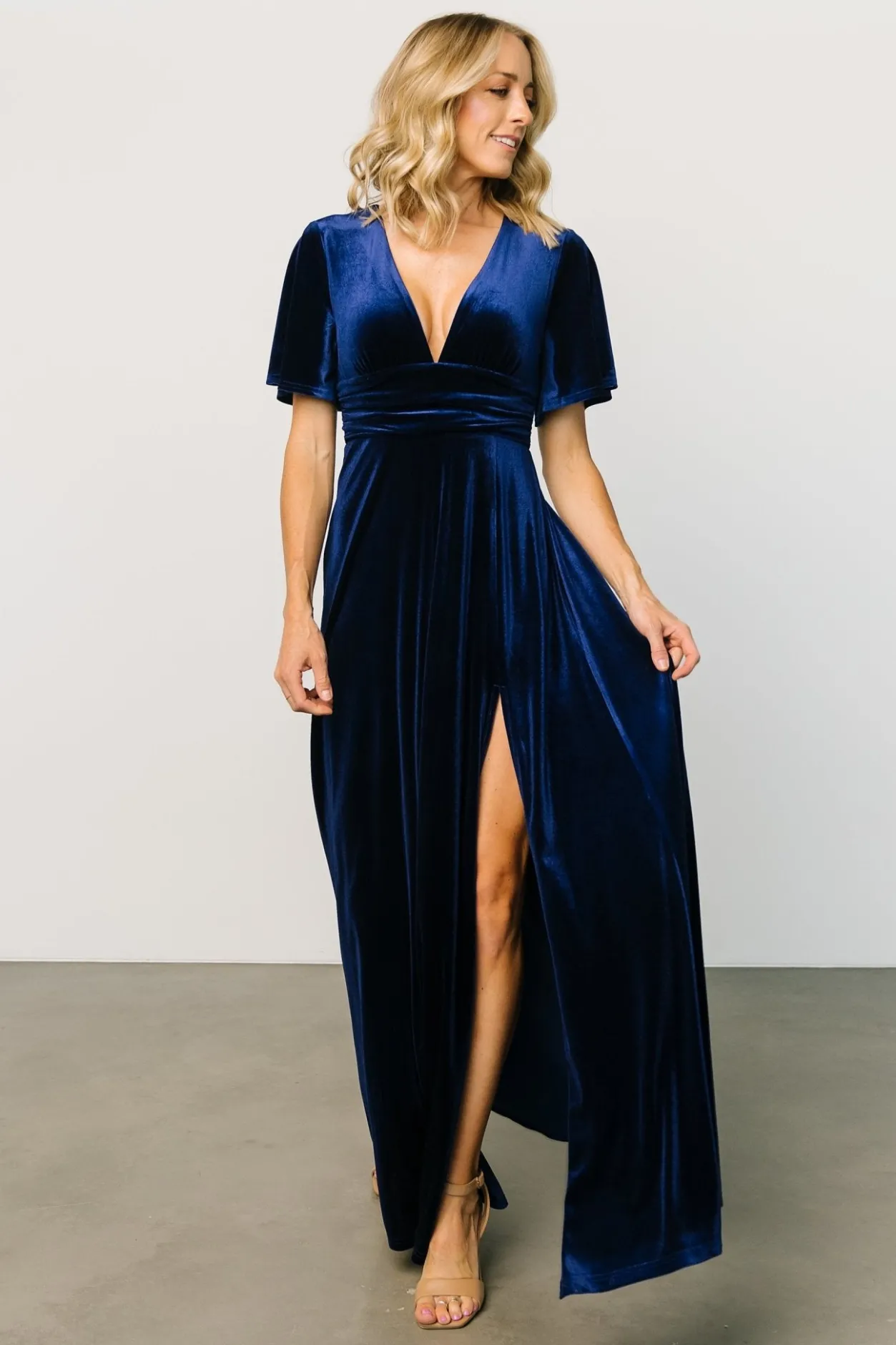 Sale Baltic Born Berenice Velvet Maxi Dress | Navy
