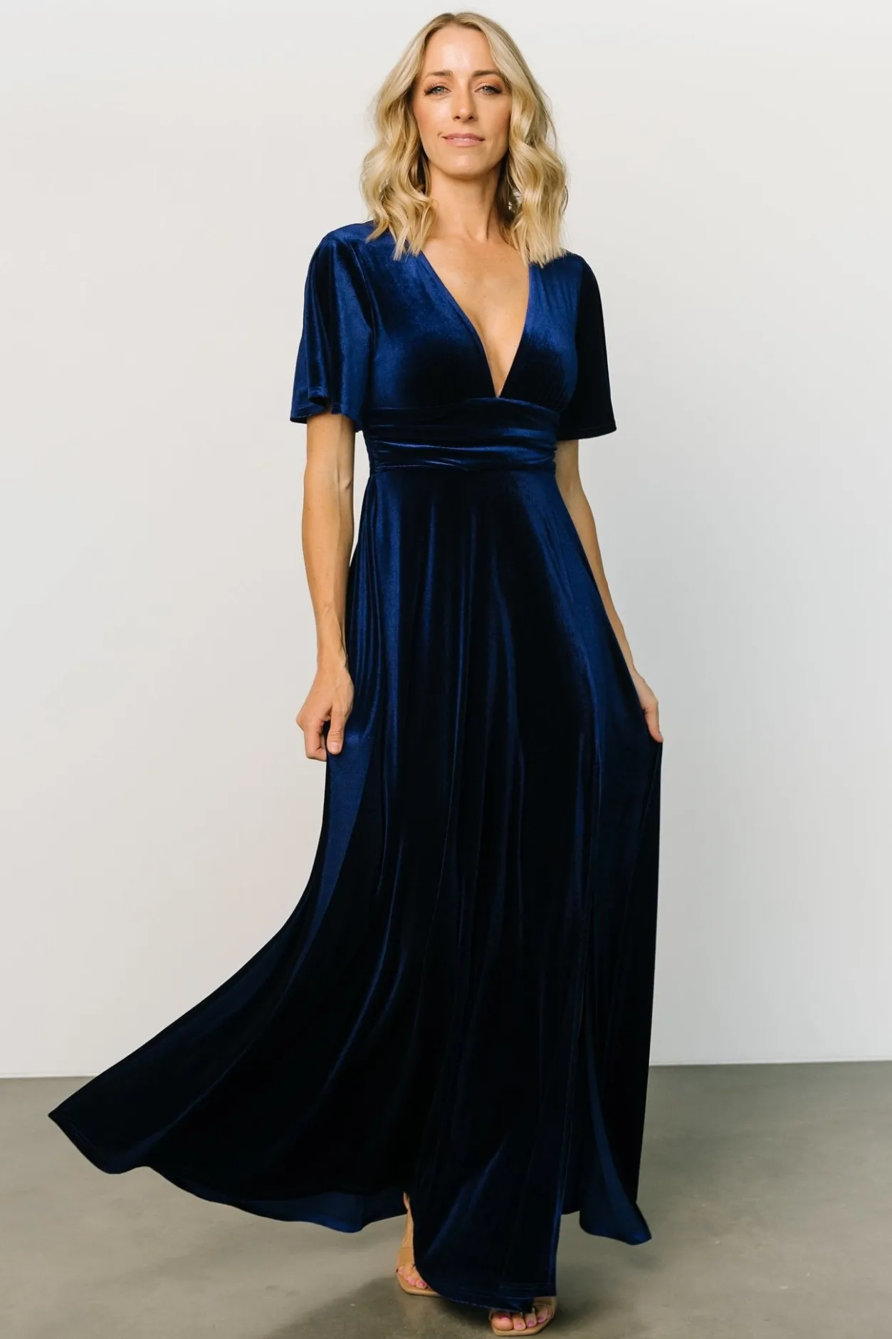 Sale Baltic Born Berenice Velvet Maxi Dress | Navy