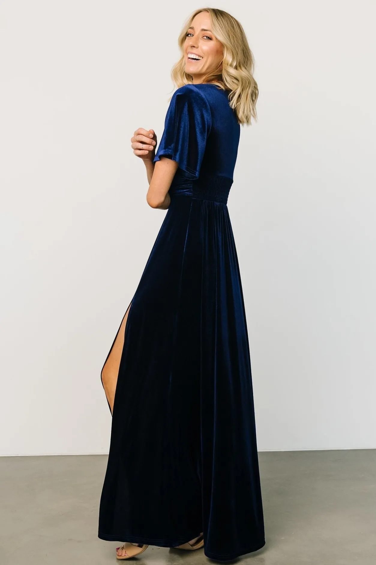 Sale Baltic Born Berenice Velvet Maxi Dress | Navy