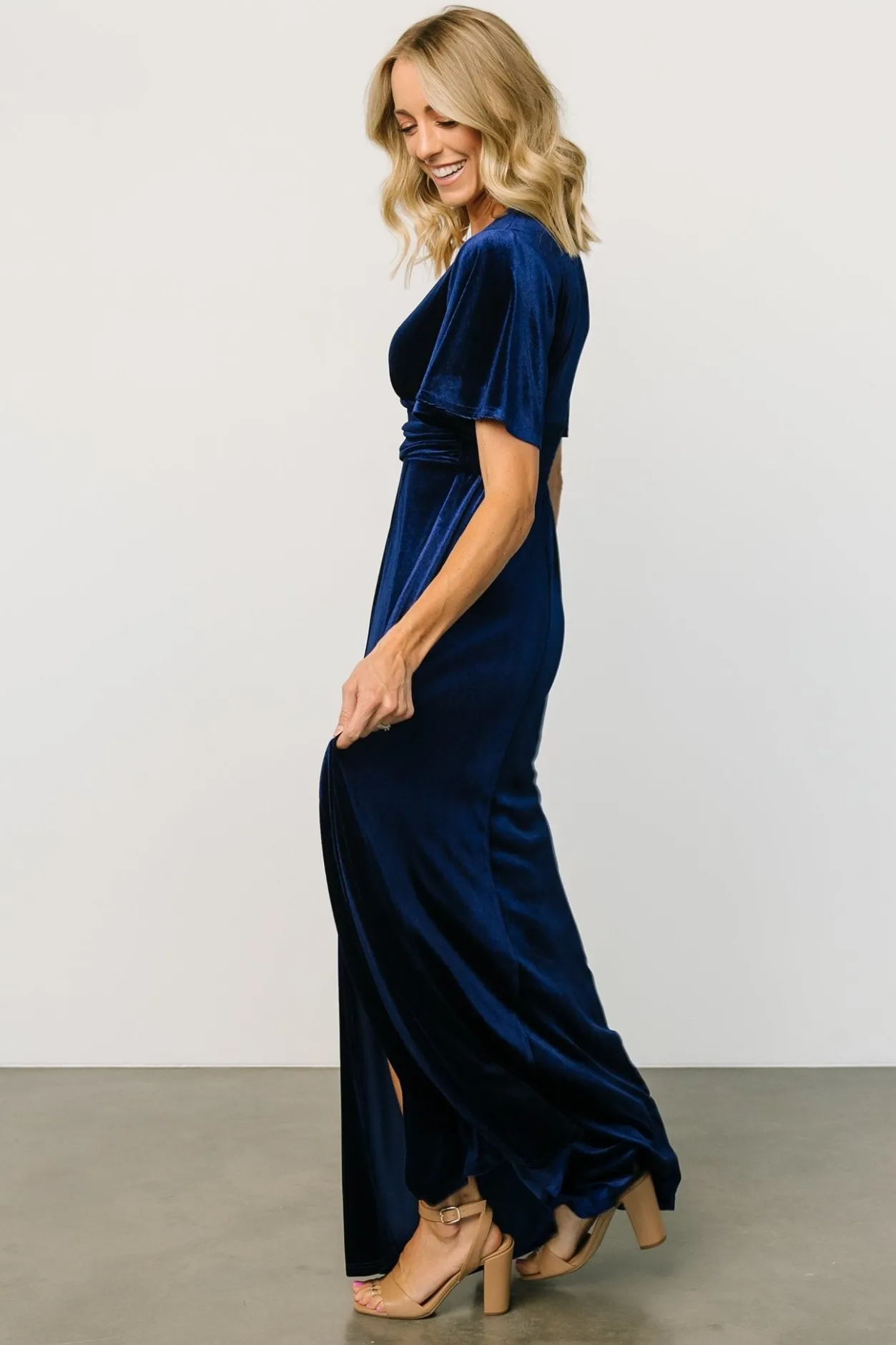 Sale Baltic Born Berenice Velvet Maxi Dress | Navy