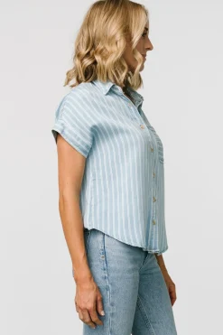 Hot Baltic Born Berkley Striped Top | Denim Blue DenimBlue