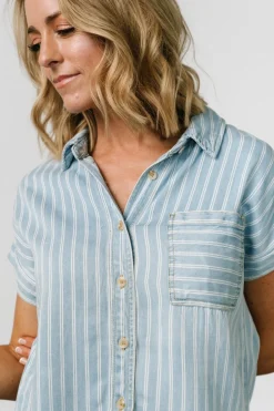 Hot Baltic Born Berkley Striped Top | Denim Blue DenimBlue