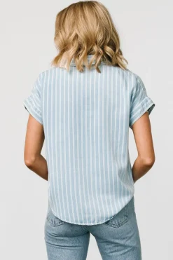 Hot Baltic Born Berkley Striped Top | Denim Blue DenimBlue