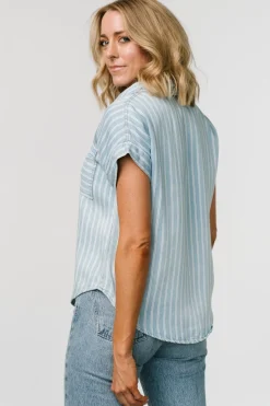 Hot Baltic Born Berkley Striped Top | Denim Blue DenimBlue