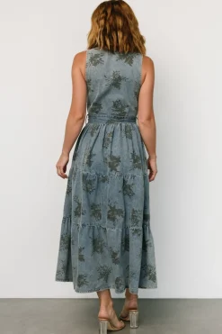 Clearance Baltic Born Bernadette Sleeveless Denim Dress | Washed Blue WashedBlue