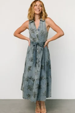 Clearance Baltic Born Bernadette Sleeveless Denim Dress | Washed Blue WashedBlue