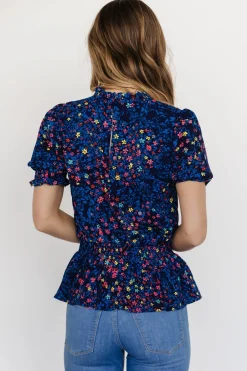 Fashion Baltic Born Beth Peplum Top | Blue Multi BlueMulti
