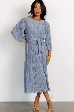 Sale Baltic Born Bethany Pleated Midi Dress | Light Blue LightBlue