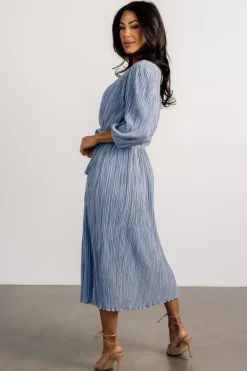 Sale Baltic Born Bethany Pleated Midi Dress | Light Blue LightBlue