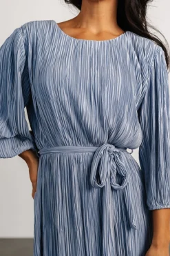 Sale Baltic Born Bethany Pleated Midi Dress | Light Blue LightBlue