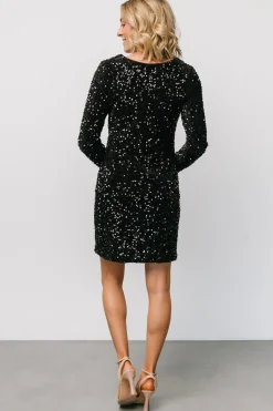 Hot Baltic Born Betty Sequin Short Dress | Black