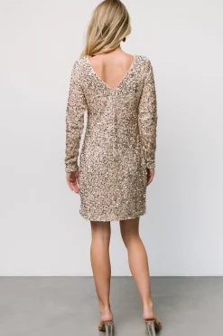 Outlet Baltic Born Betty Sequin Short Dress | Champagne