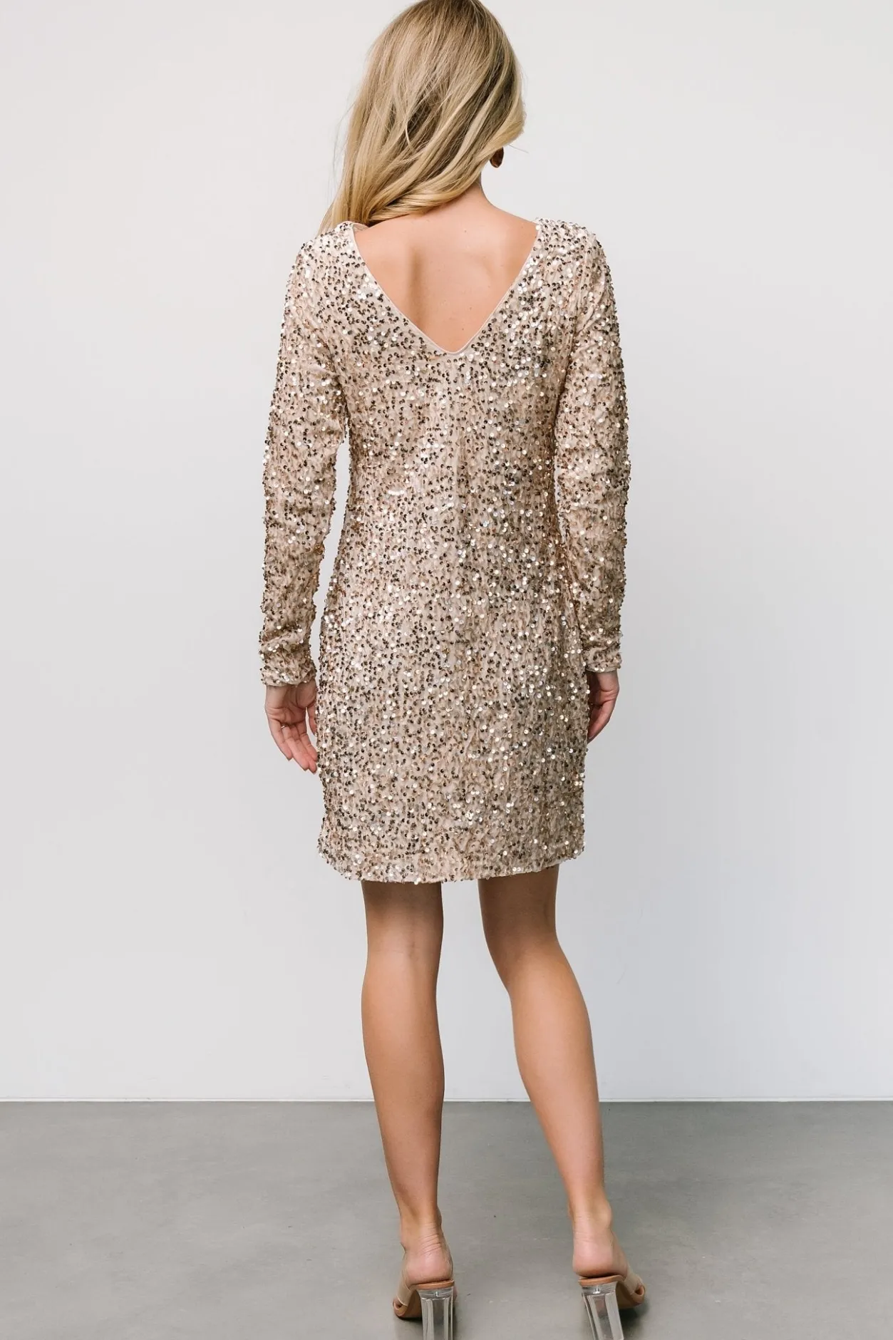 Outlet Baltic Born Betty Sequin Short Dress | Champagne
