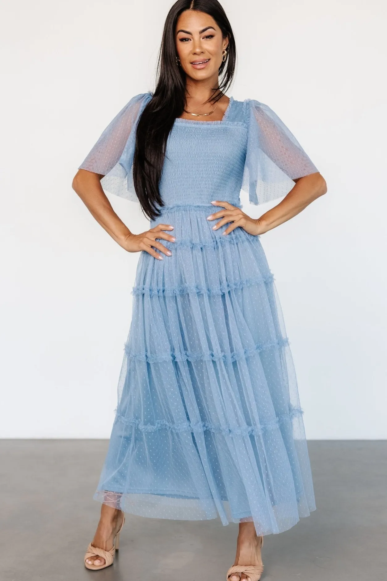 Outlet Baltic Born Bexley Tulle Dress | Dusty Blue DustyBlue