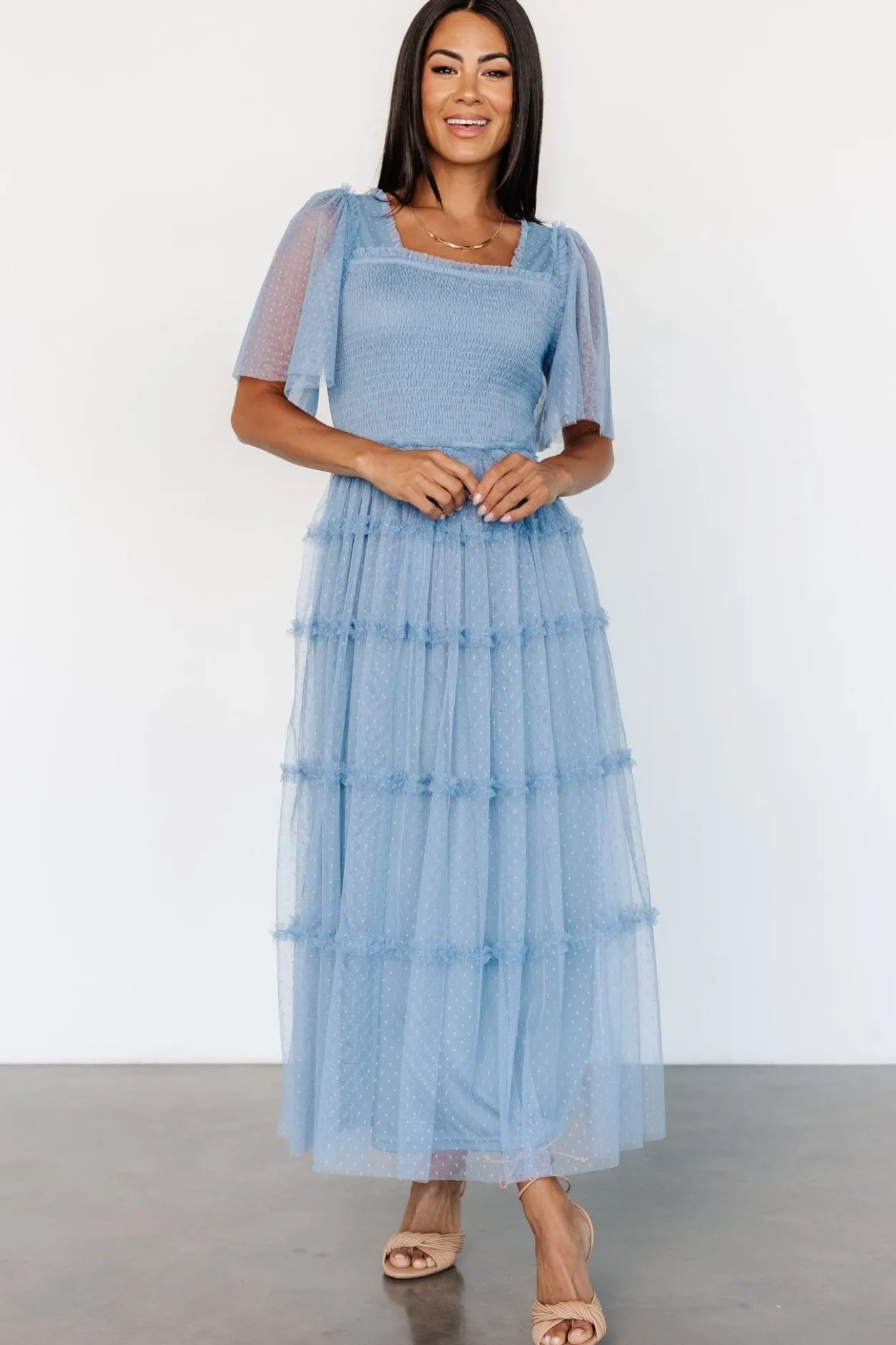 Outlet Baltic Born Bexley Tulle Dress | Dusty Blue DustyBlue
