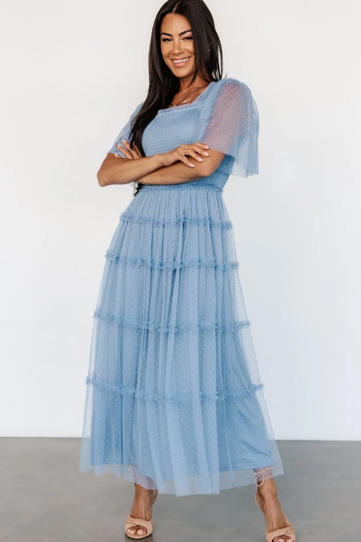 Outlet Baltic Born Bexley Tulle Dress | Dusty Blue DustyBlue