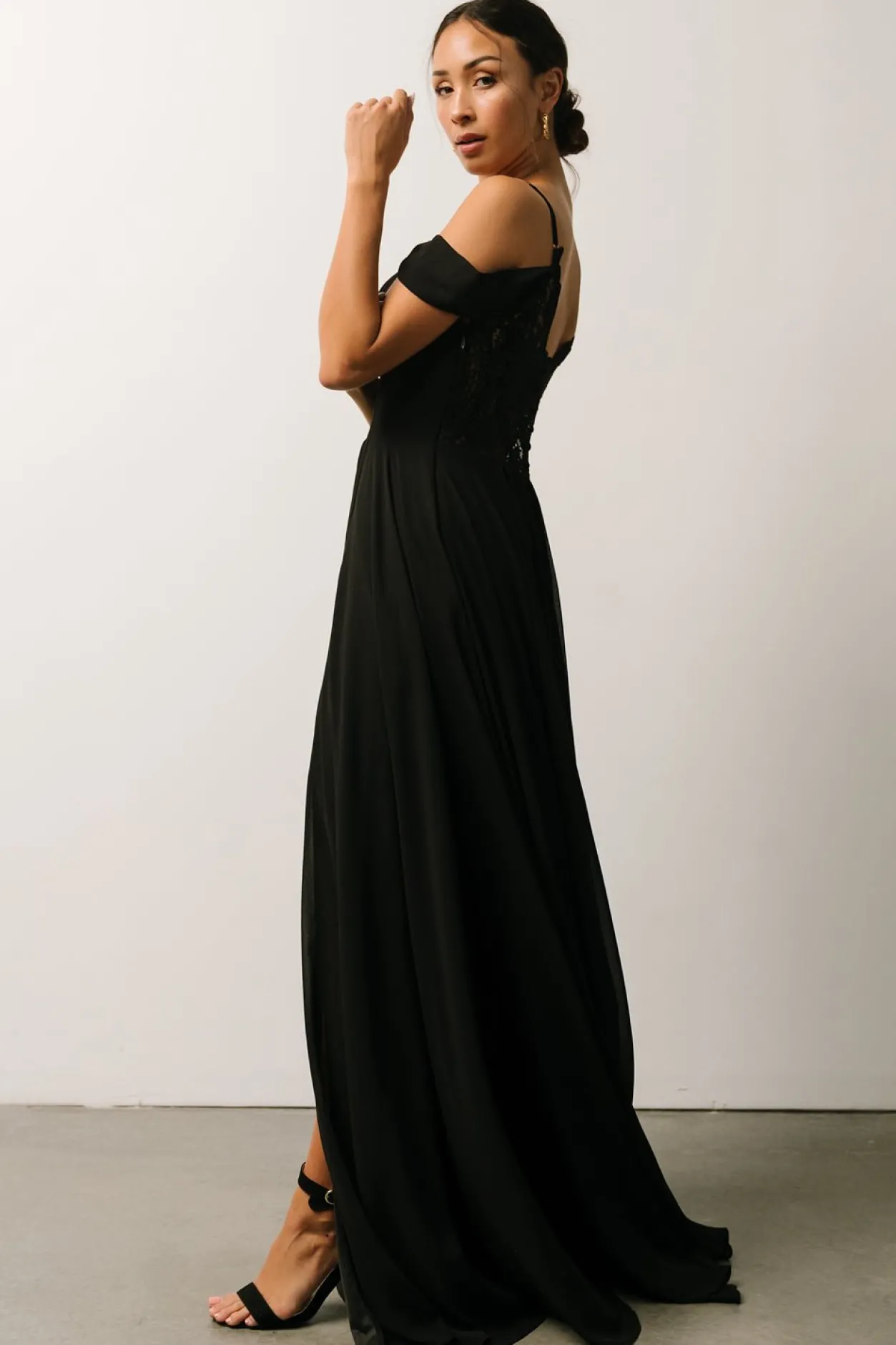 Discount Baltic Born Bianca Lace Maxi Dress | Black