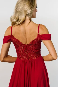Sale Baltic Born Bianca Lace Maxi Dress | Crimson