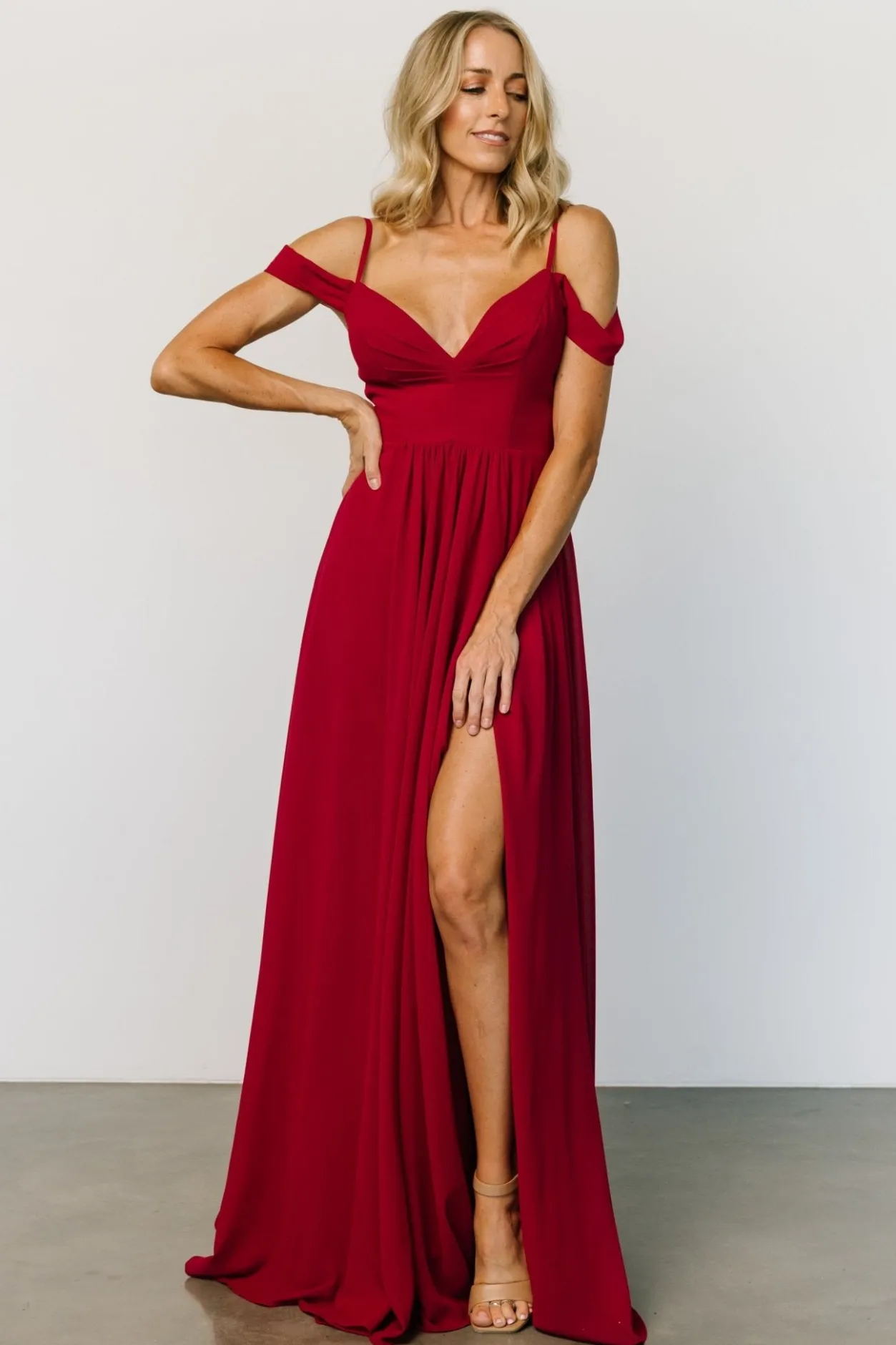 Sale Baltic Born Bianca Lace Maxi Dress | Crimson