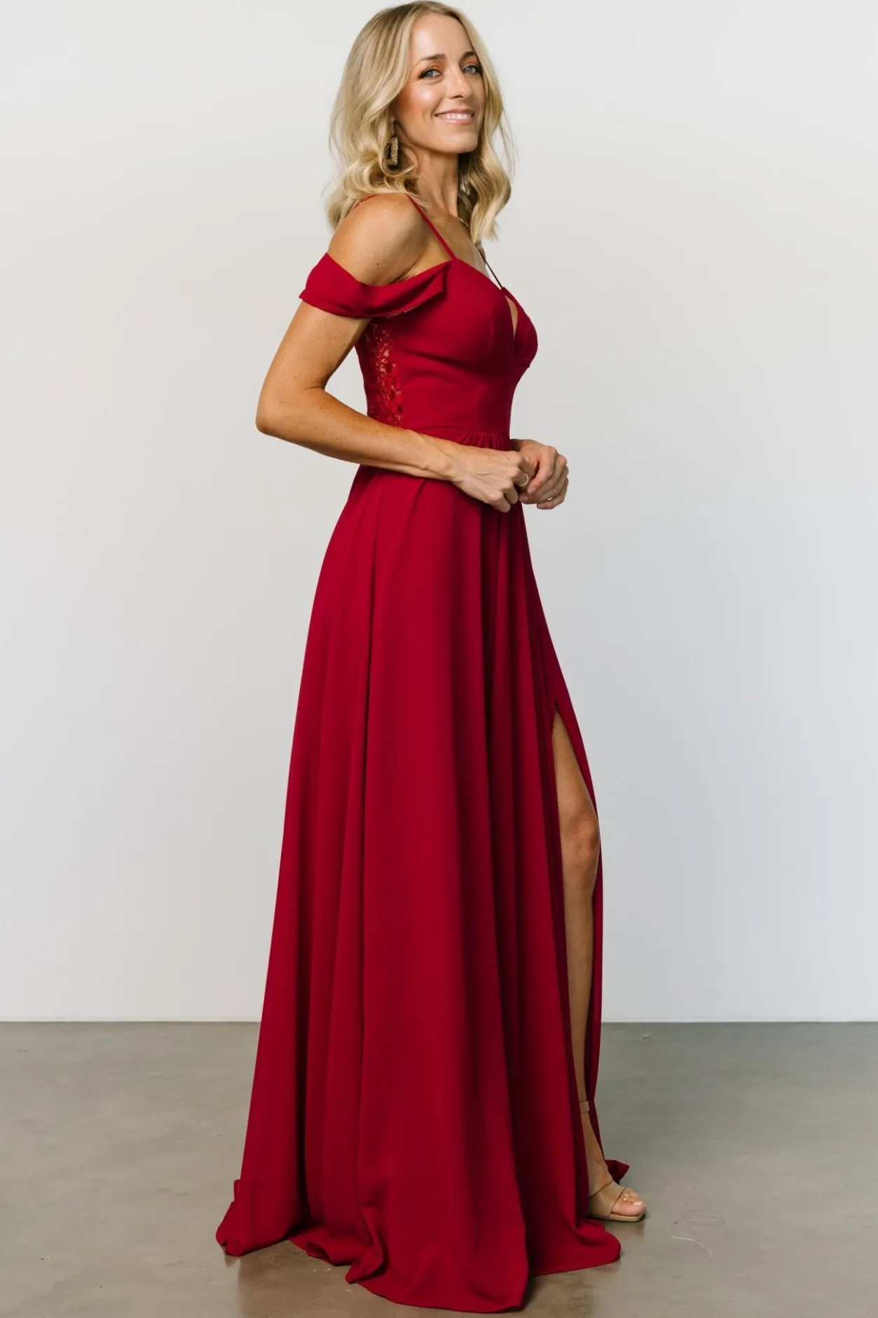 Sale Baltic Born Bianca Lace Maxi Dress | Crimson