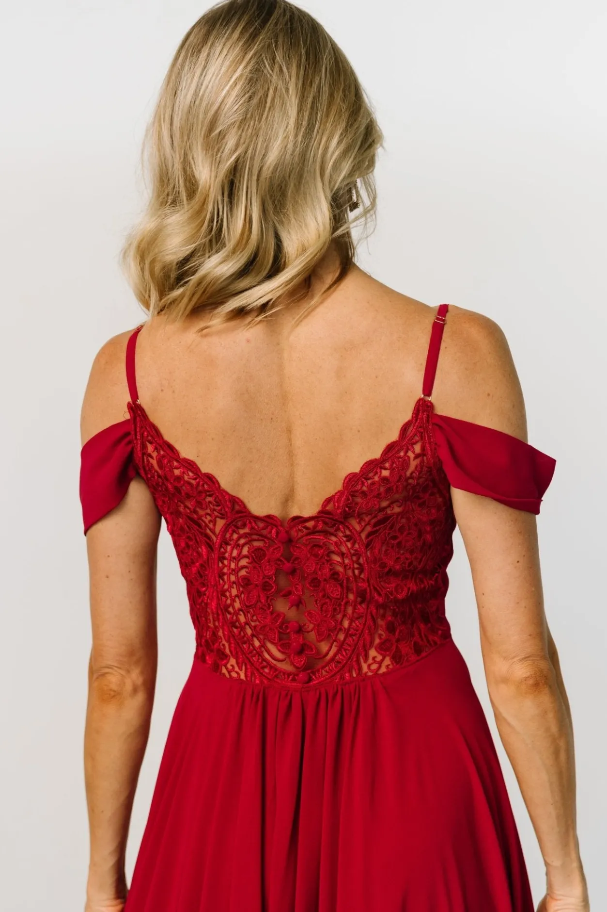 Sale Baltic Born Bianca Lace Maxi Dress | Crimson