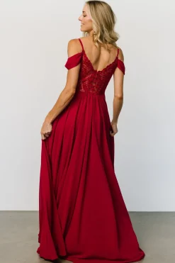Sale Baltic Born Bianca Lace Maxi Dress | Crimson