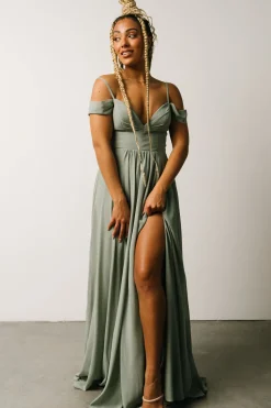 Online Baltic Born Bianca Lace Maxi Dress | Dusty Sage DustySage