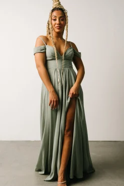 Online Baltic Born Bianca Lace Maxi Dress | Dusty Sage DustySage