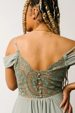 Online Baltic Born Bianca Lace Maxi Dress | Dusty Sage DustySage