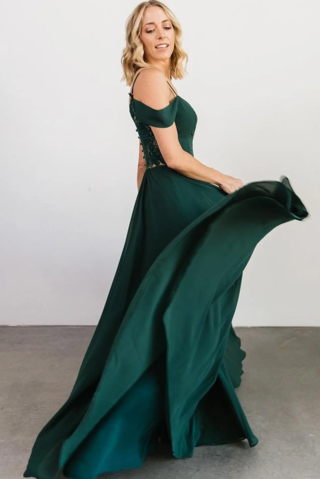 Fashion Baltic Born Bianca Lace Maxi Dress | Emerald