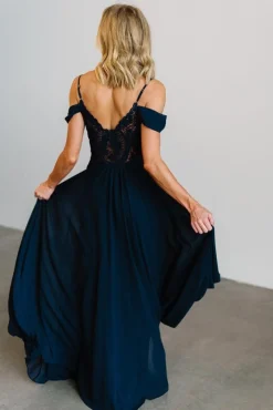 Clearance Baltic Born Bianca Lace Maxi Dress | Navy