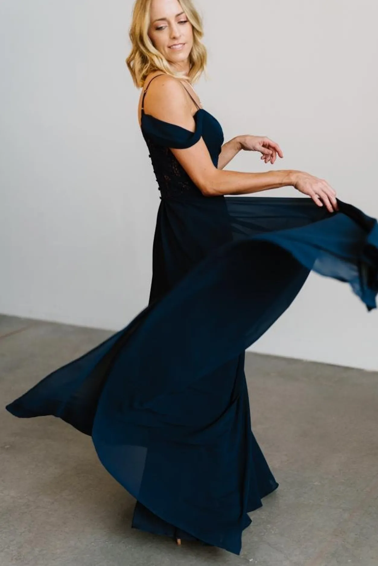 Clearance Baltic Born Bianca Lace Maxi Dress | Navy
