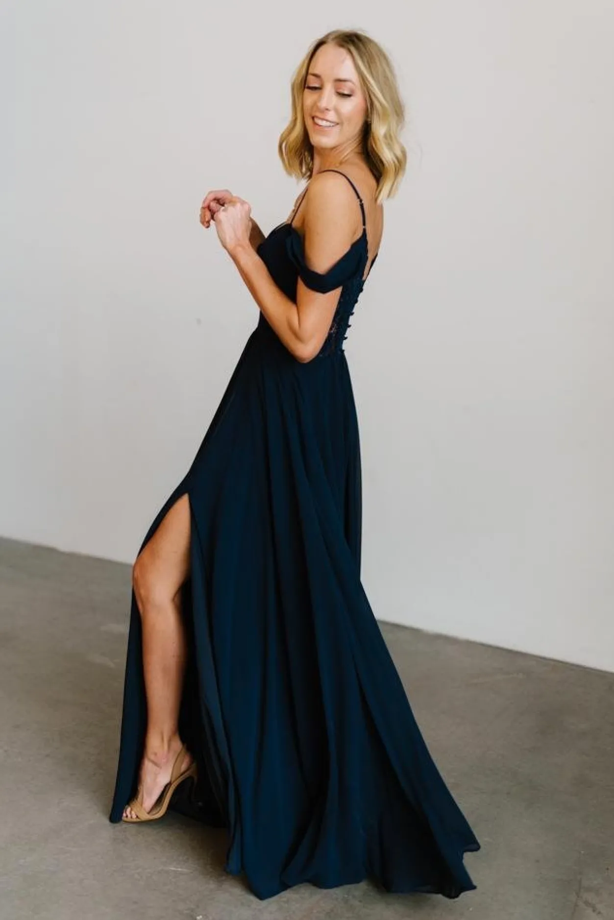 Clearance Baltic Born Bianca Lace Maxi Dress | Navy