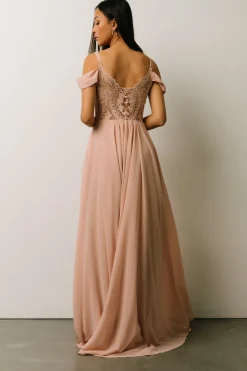 New Baltic Born Bianca Lace Maxi Dress | Nude Blush NudeBlush