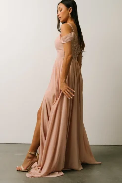New Baltic Born Bianca Lace Maxi Dress | Nude Blush NudeBlush