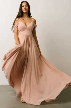 New Baltic Born Bianca Lace Maxi Dress | Nude Blush NudeBlush