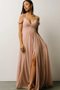 New Baltic Born Bianca Lace Maxi Dress | Nude Blush NudeBlush
