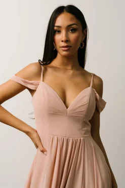 New Baltic Born Bianca Lace Maxi Dress | Nude Blush NudeBlush
