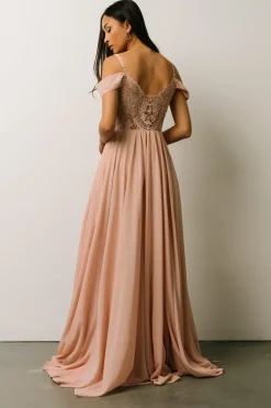 New Baltic Born Bianca Lace Maxi Dress | Nude Blush NudeBlush