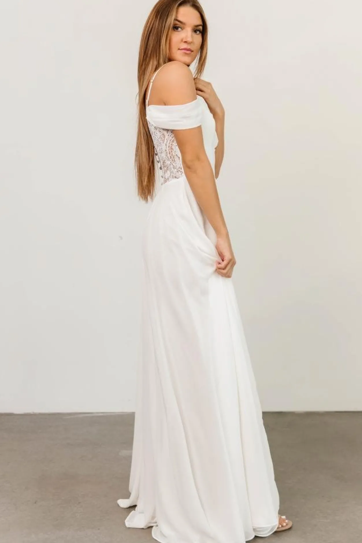 Hot Baltic Born Bianca Lace Maxi Dress | Off White OffWhite