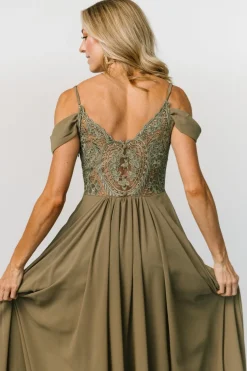 Discount Baltic Born Bianca Lace Maxi Dress | Olive