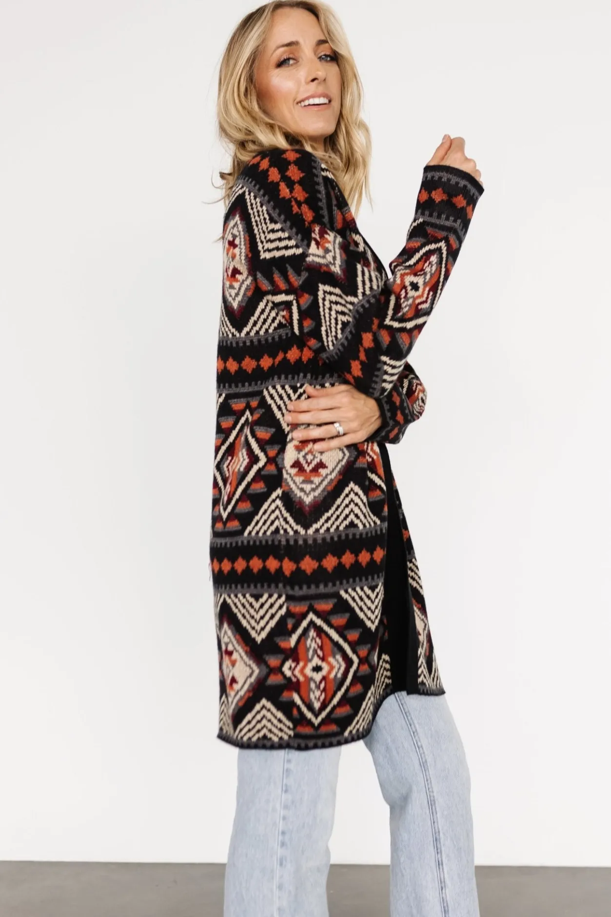 Fashion Baltic Born Billings Knit Cardigan | Black Multi BlackMulti