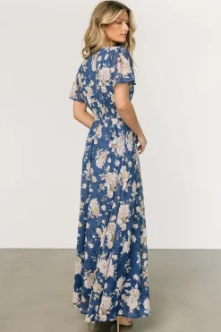 Best Baltic Born Birdie Maxi Dress | Blue + Blush Floral Blue+BlushFloral