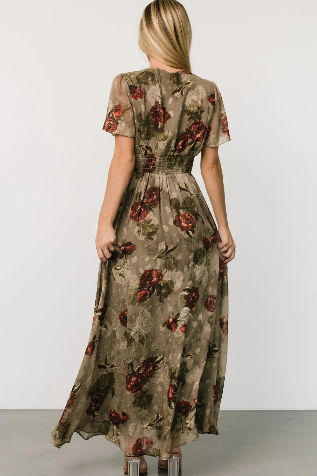 New Baltic Born Birdie Maxi Dress | Olive Floral OliveFloral