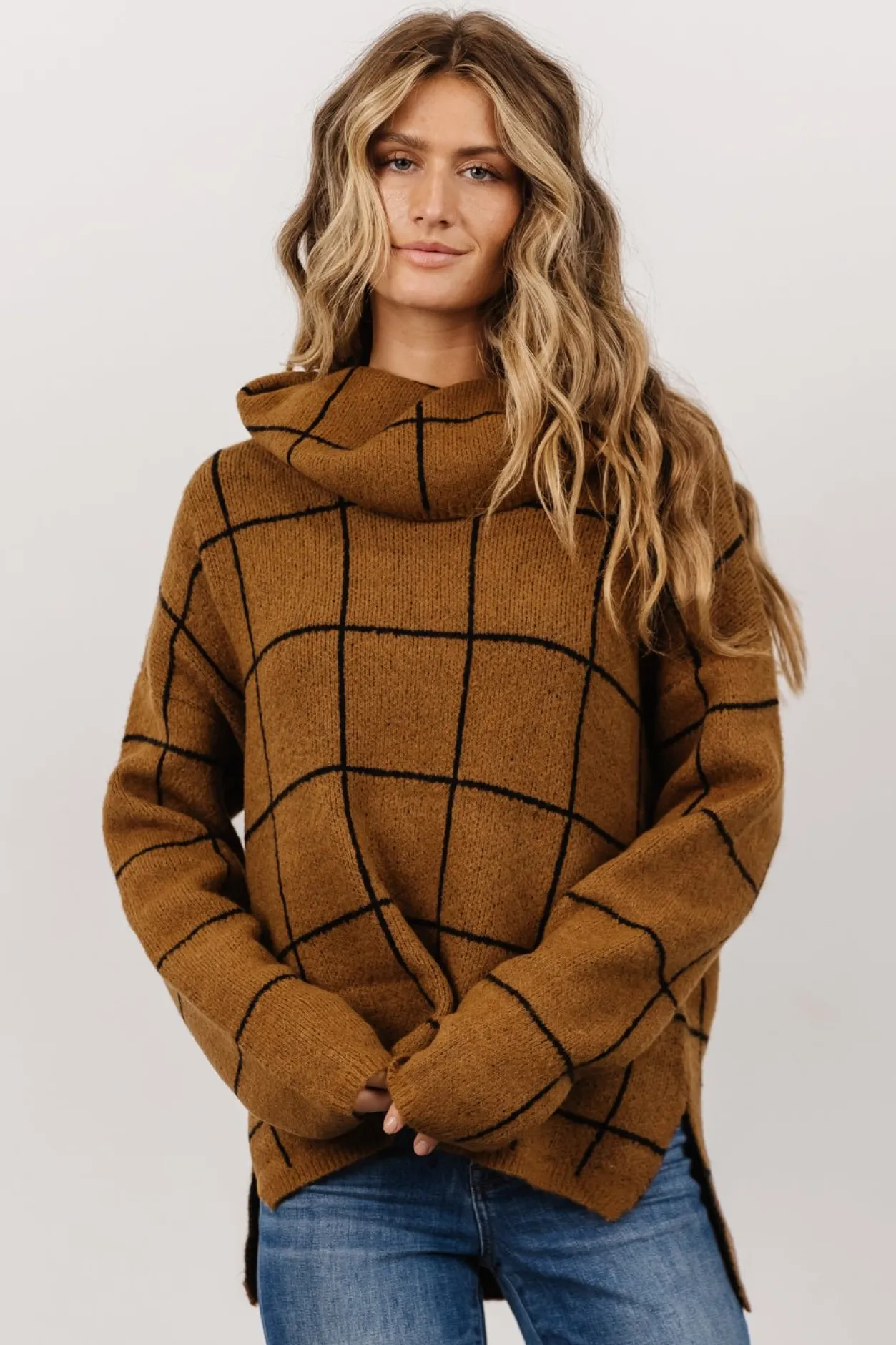 Best Baltic Born Birmingham Funnel Neck Sweater | Brown