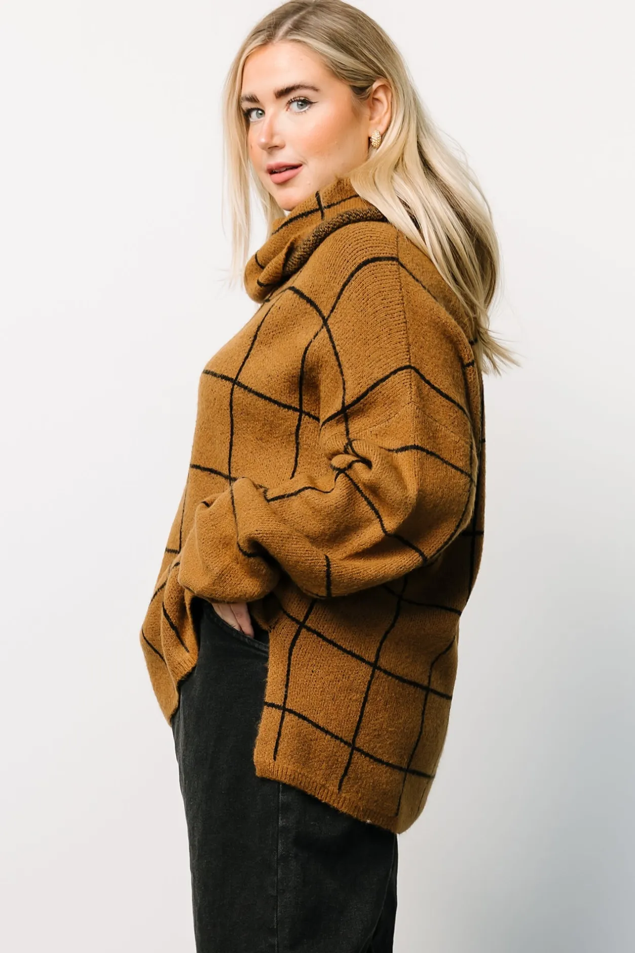 Best Baltic Born Birmingham Funnel Neck Sweater | Brown