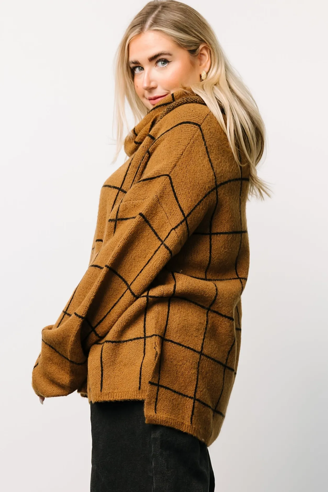 Best Baltic Born Birmingham Funnel Neck Sweater | Brown