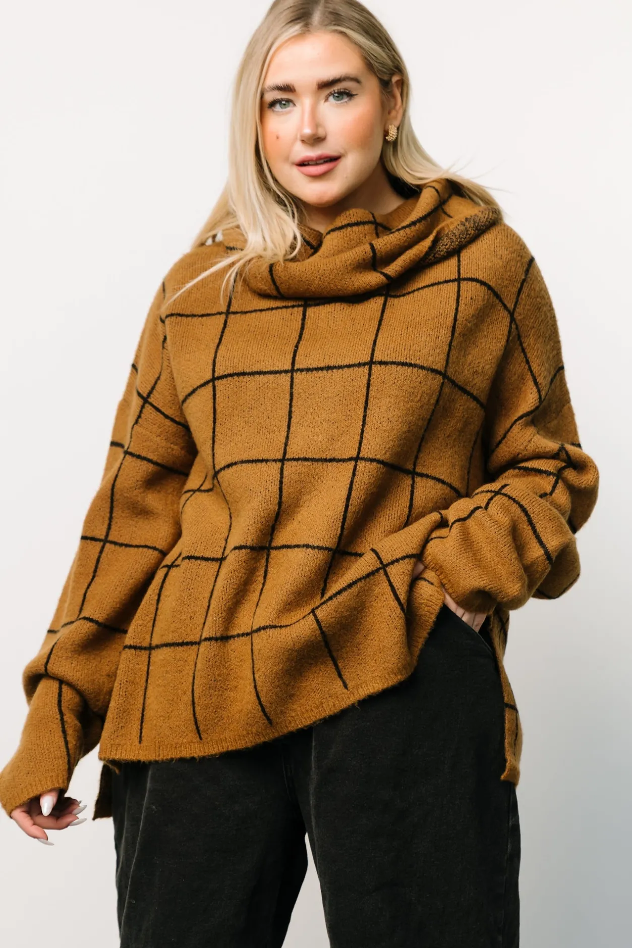Best Baltic Born Birmingham Funnel Neck Sweater | Brown